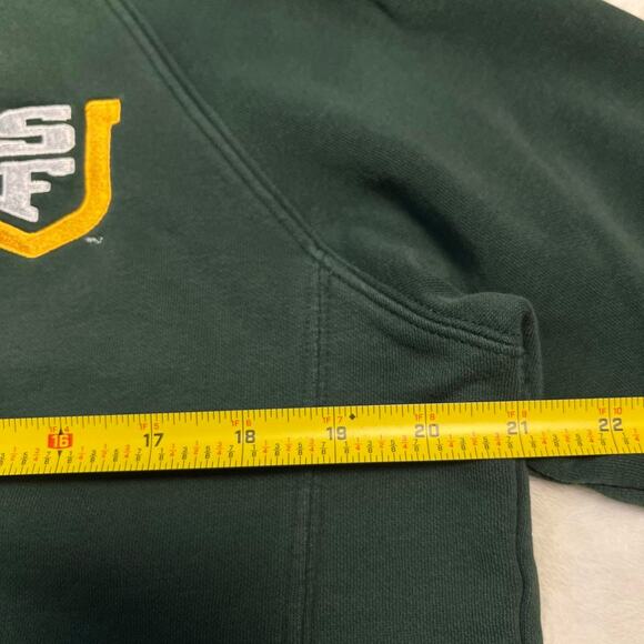 Vintage USF 1/4 Zip Sweatshirt Women's Large Univ of San Francisco Dons 90's - Picture 5 of 8